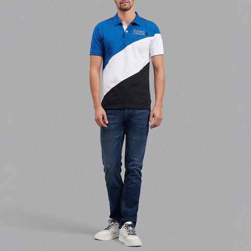 Blue Asymmetric Logo Polo Shirt - Beverly Hills Polo Club - Modalova