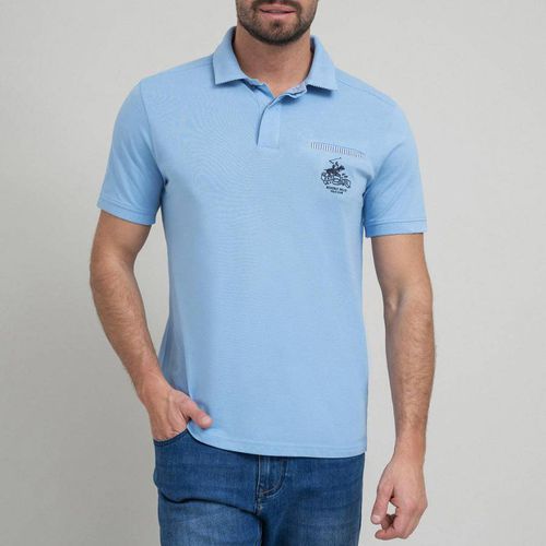 Blue Hidden Pocket Polo Shirt - Beverly Hills Polo Club - Modalova