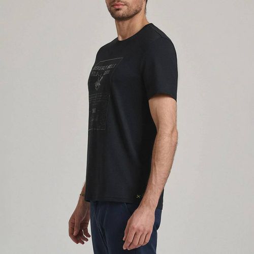 Black Tonal Block Graphic T-Shirt - Beverly Hills Polo Club - Modalova