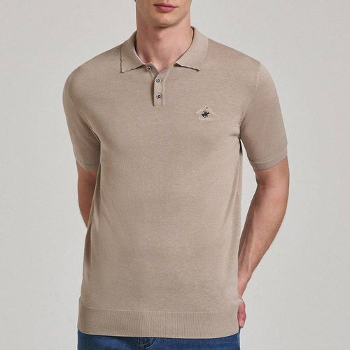 Oatmeal Soft Cotton Polo Shirt - Beverly Hills Polo Club - Modalova