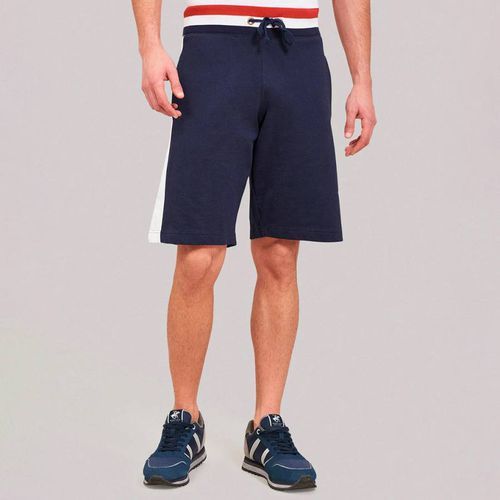 Navy Contrast Stripe Fleece Shorts - Beverly Hills Polo Club - Modalova