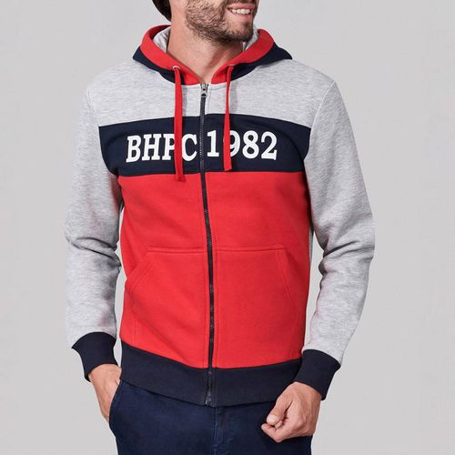 Grey 1982 Colour Block Zip Hoodie - Beverly Hills Polo Club - Modalova