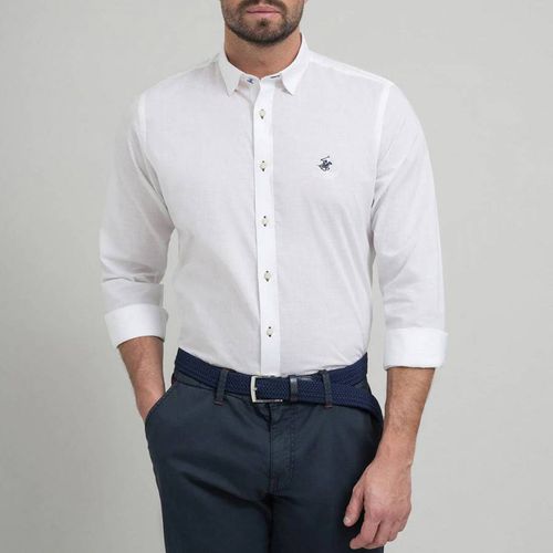 White Polo Pony Formal Shirt - Beverly Hills Polo Club - Modalova