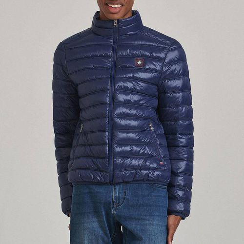 Navy Badge Logo Puffer Jacket - Beverly Hills Polo Club - Modalova