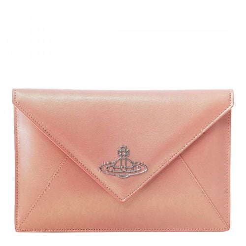 Pink Pearlised Thin Line Orb Clutch - Vivienne Westwood - Modalova