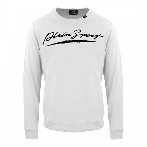 White Crew Neck Sweatshirt - Philipp Plein - Modalova