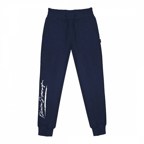 Navy Side Logo Fleece Joggers - Philipp Plein - Modalova