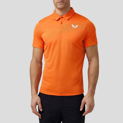 Orange Engineered Knit Polo - Castore - Modalova