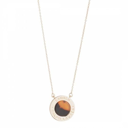 Tortoiseshell Logo Coin Pendant Necklace - Ralph Lauren - Modalova