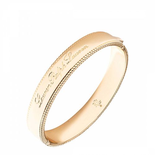 Gold Tone Script Logo Bangle - Ralph Lauren - Modalova