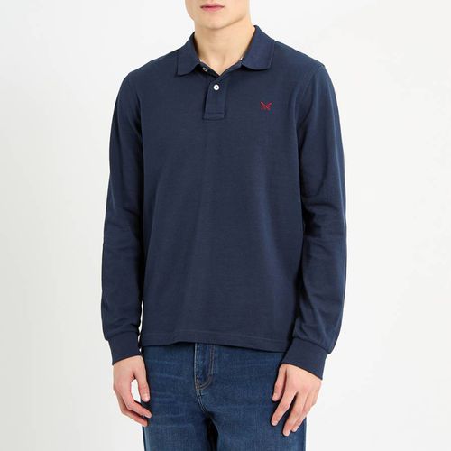 Navy Long Sleeve Polo Shirt - Crew Clothing - Modalova