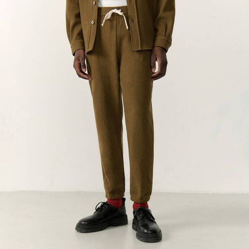 Khaki Wool Blend Joggers - American Vintage - Modalova