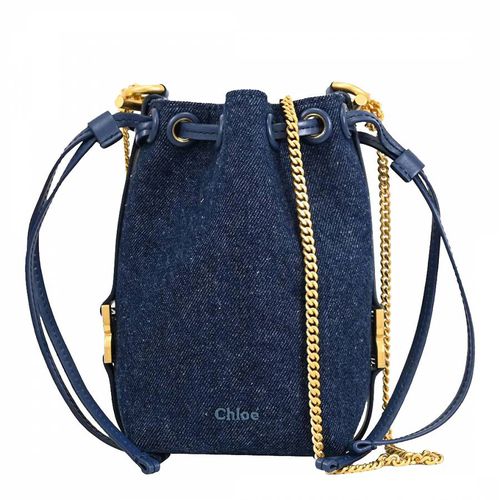 Denim Blue Marci Micro Bucket Bag - Chloe - Modalova