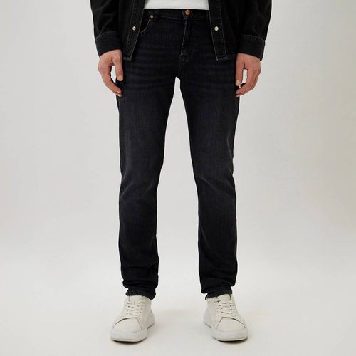 Black Slimmy Tapered Stretch Jeans - 7 For All Mankind - Modalova