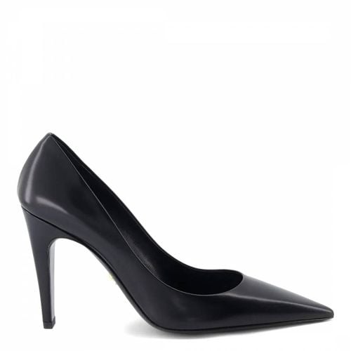 Black Leather Court Heel - Prada - Modalova