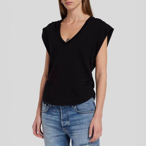 Black Pleated Sleeveless Top - 7 For All Mankind - Modalova