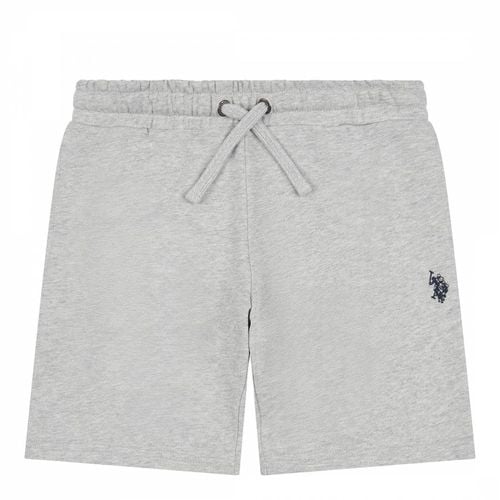 Boy's Grey Cotton Sweat Shorts - U.S. Polo Assn. - Modalova