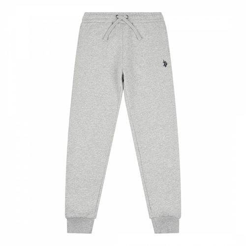 Boy's Grey Cotton Joggers - U.S. Polo Assn. - Modalova