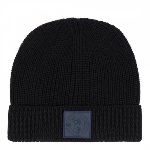 Boy's Ribbed Badge Logo Cotton Beanie - U.S. Polo Assn. - Modalova