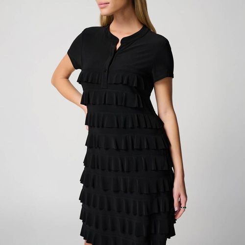 Black Ruffle Detail Dress - Joseph Ribkoff - Modalova