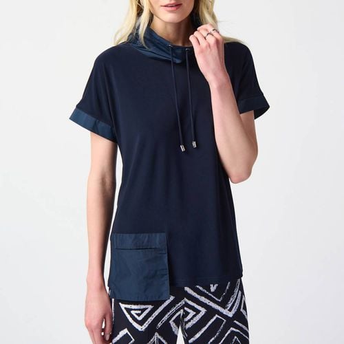 Navy Hooded Short Top - Joseph Ribkoff - Modalova