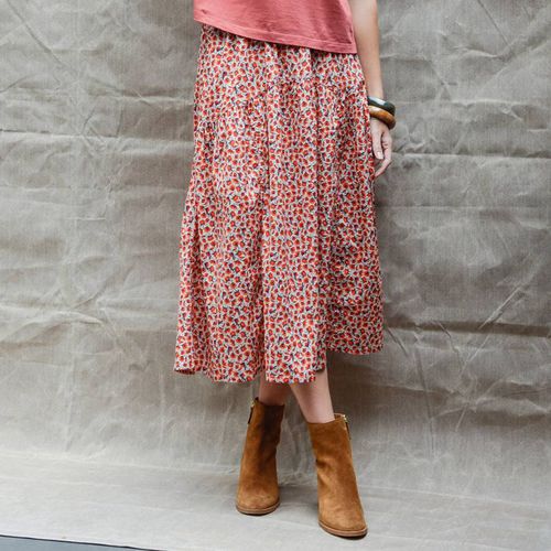 Pink Amelia Cotton Skirt - Burgs - Modalova