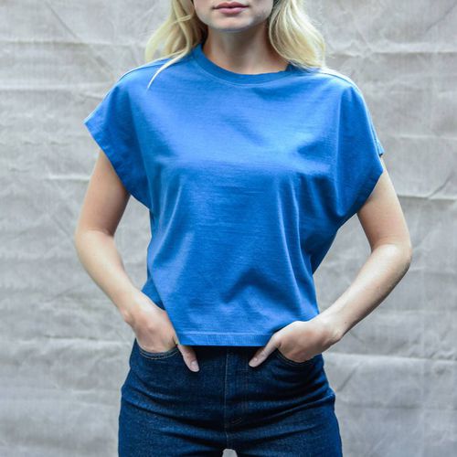 Blue Annabel Cotton T-Shirt - Burgs - Modalova