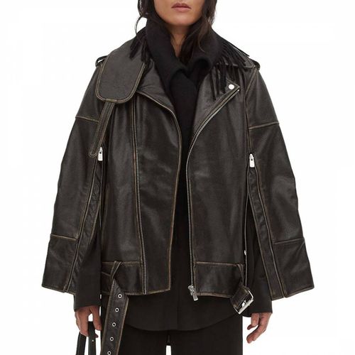 Black Leather Beatris Jacket - By Malene Birger - Modalova