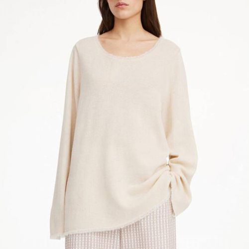 Cream Luise Knit Wool Blend Top - By Malene Birger - Modalova