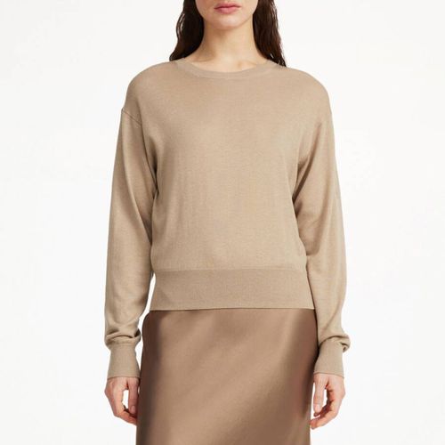 Sand Mantea Wool Blend Knit Top - By Malene Birger - Modalova