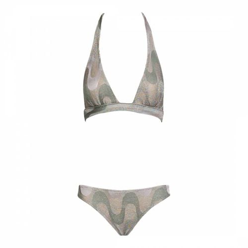 Khaki Halterneck Cotton Blend Bikini Set - M Missoni - Modalova