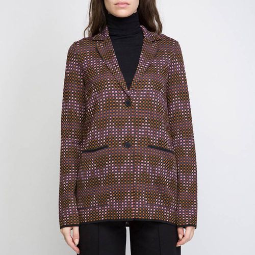 Brown Zig Zag Single Breasted Blazer - M Missoni - Modalova