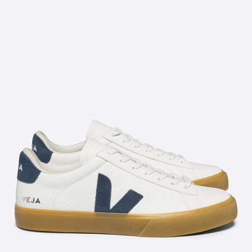 Women's /Navy Leather Gum Sole Campo Trainer - VEJA - Modalova