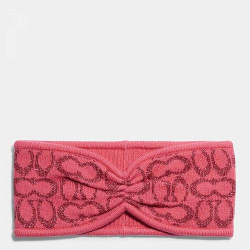 Watermelon Signature Lurex Wool Knit Headband - Coach - Modalova