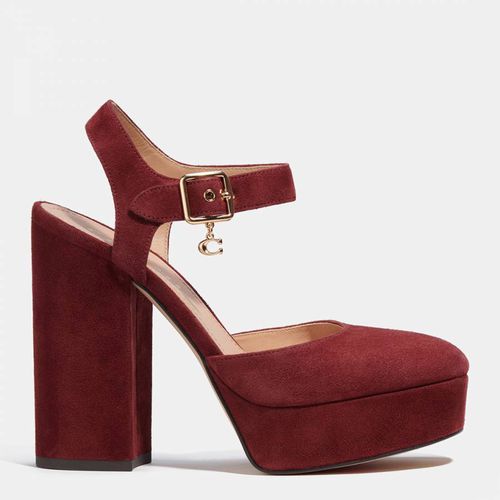 Wine Isabella Suede Pump - Coach - Modalova