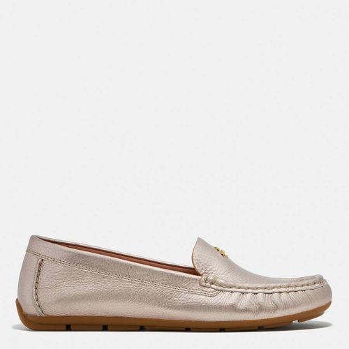 Metallic Marley Leather Flat Shoes - Coach - Modalova