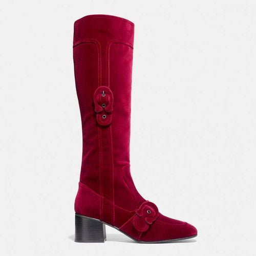 Red Signature Buckle Knee High Boot - Coach - Modalova