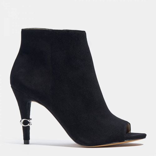 Black Remi Suede Heeled Ankle Boot - Coach - Modalova