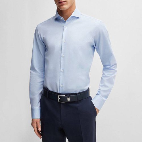 Light Blue Textured Shirt - BOSS - Modalova