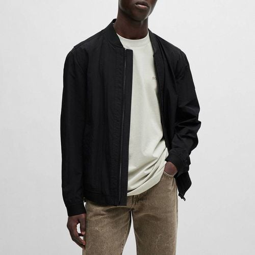 Black Classic Bomber Jacket - BOSS - Modalova