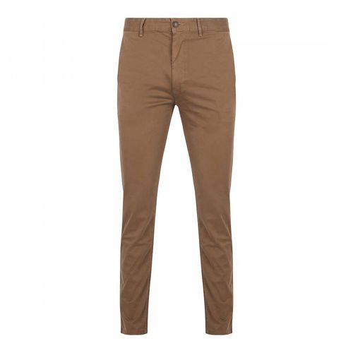 Brown Tailored Slim Fit Trousers - BOSS - Modalova