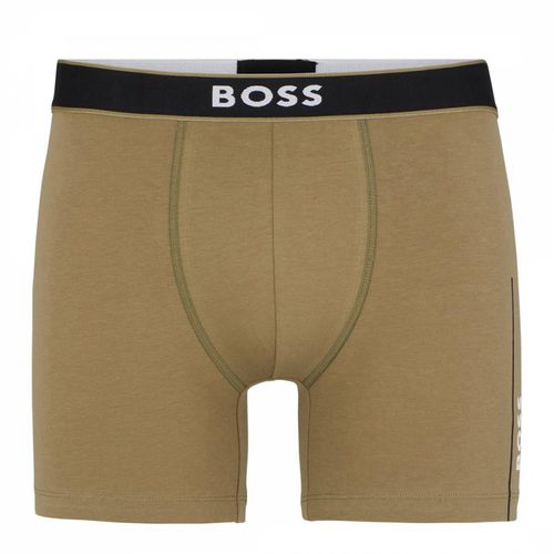 Khaki Classic Logo Boxers - BOSS - Modalova