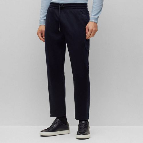 Navy Lamont Jersey Trousers - BOSS - Modalova