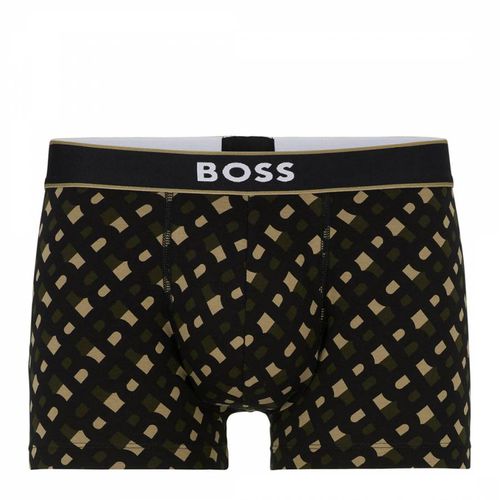 Khaki Monogram Logo Boxers - BOSS - Modalova