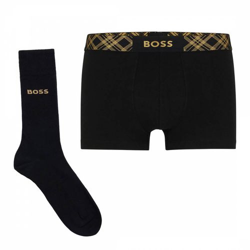 Black Cotton Blend Underwear Set - BOSS - Modalova