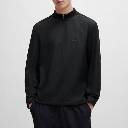 Black Sporty Quarter Zip Top - BOSS - Modalova