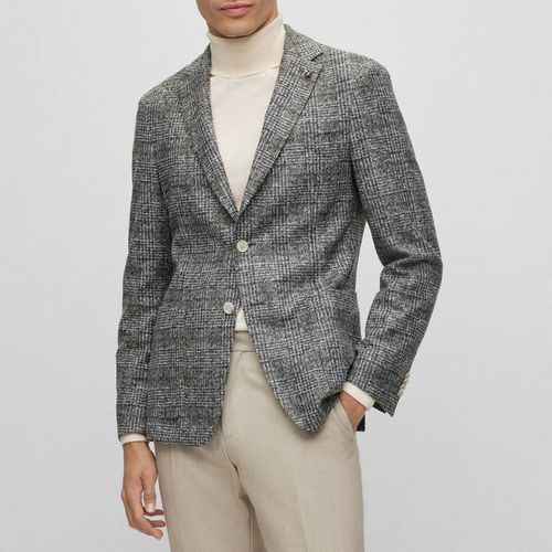 Grey Check Single Blazer - BOSS - Modalova