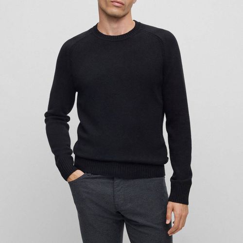 Black Cashmere Knit Jumper - BOSS - Modalova