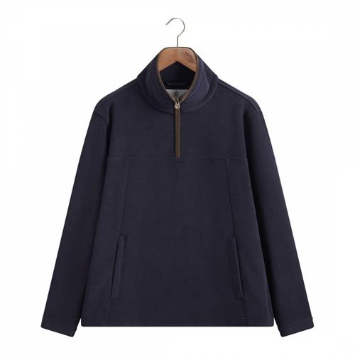 Navy Quarter Zip Fleece - Bernard Weatherill - Modalova