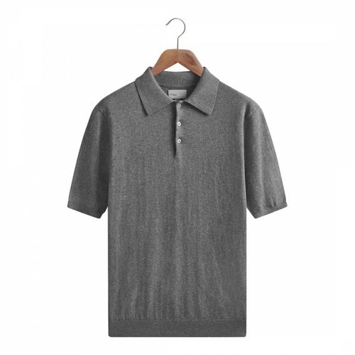 Grey Cotton Cashmere Polo Shirt - Kilgour Savile Row - Modalova